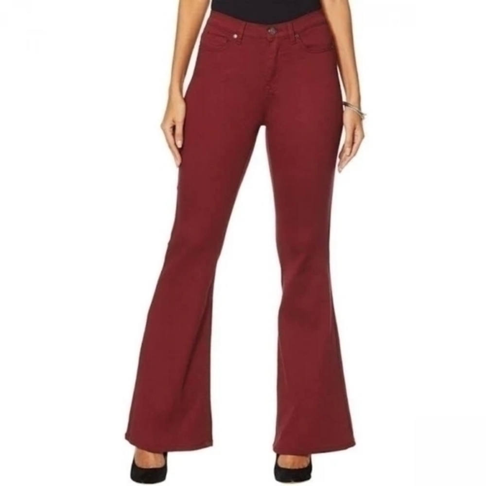 [Diane Gilman] Maroon Hi Rise Bootcut Jeans - Size 16W